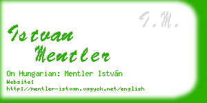 istvan mentler business card