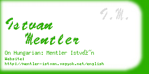 istvan mentler business card